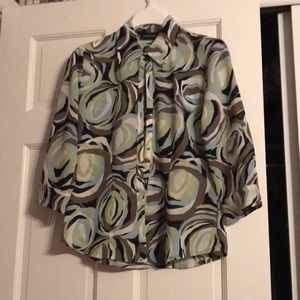 New York & Company printed collared shirt